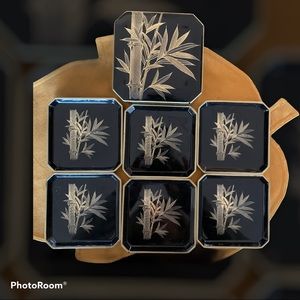 Black & Gold Coaster Set